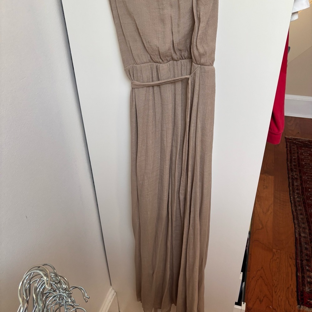 Elegant Tan Sleeveless Jumpsuit - Picture 7 of 7